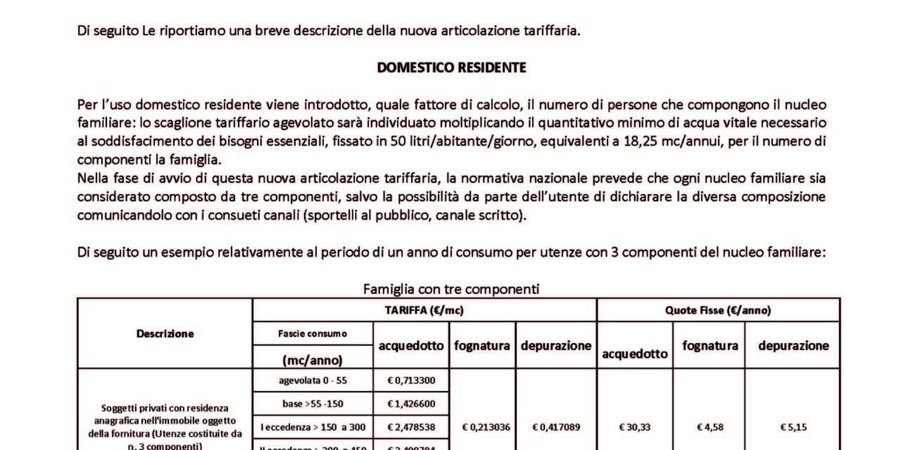 AMARA SORPRESA: I CONSUMI DELL’ACQUA RETROATTIVI