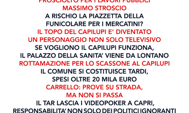 NUOVA CAPRI DOMENICA 2 DICEMBRE 2018 IN EDICOLA