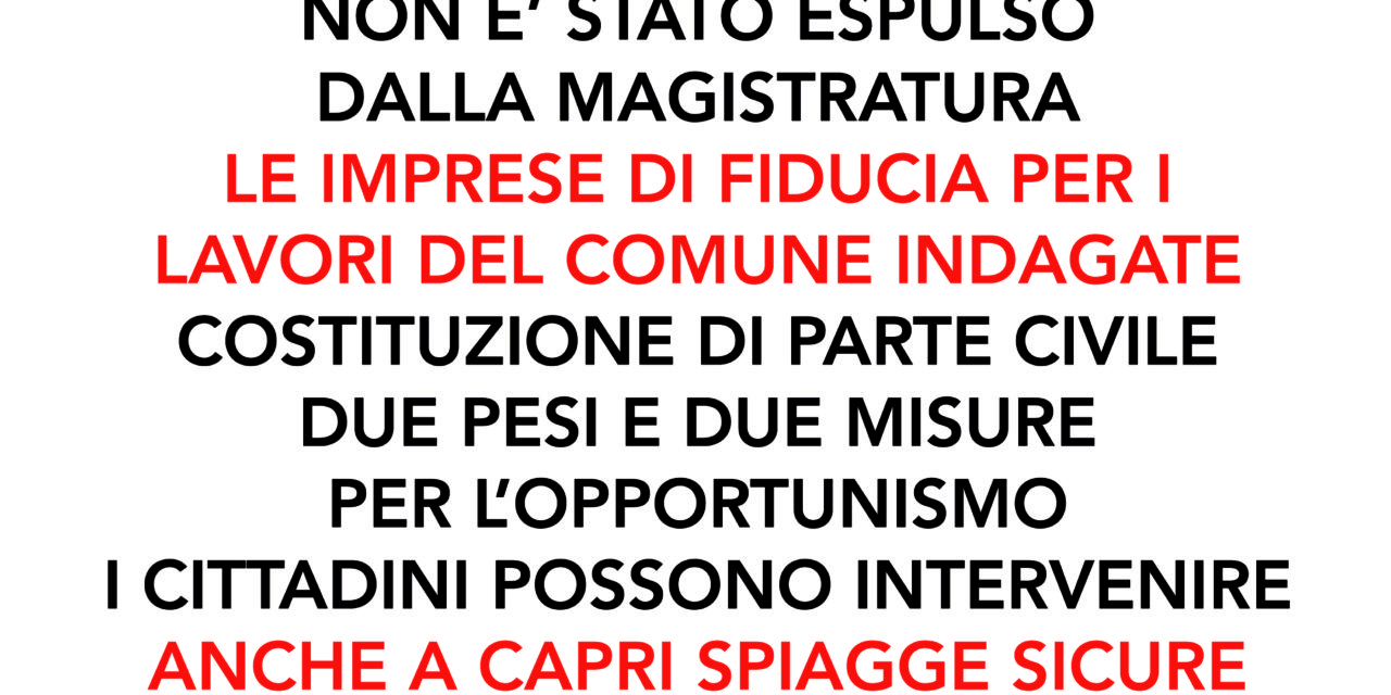 I TITOLI DEL GIORNALE NUOVA CAPRI DI DOMENICA 3 MARZO 2019