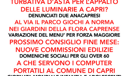 IL GIORNALE IN EDICOLA DOMENICA
